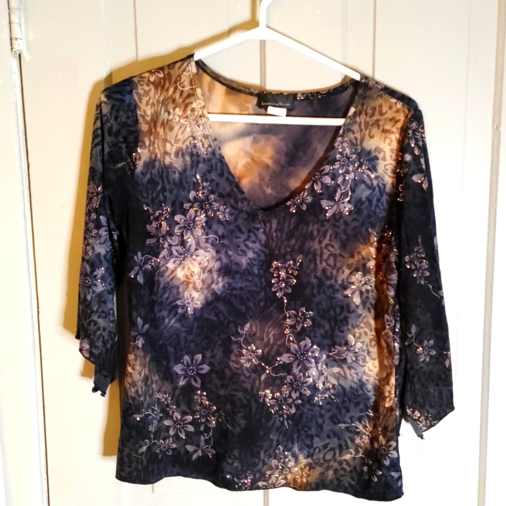 2/$30 Brittany Black V Neck Shirt